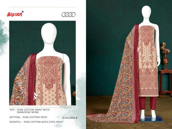 Bipson Audi 2103 New Cotton Designer Dress Material Collection